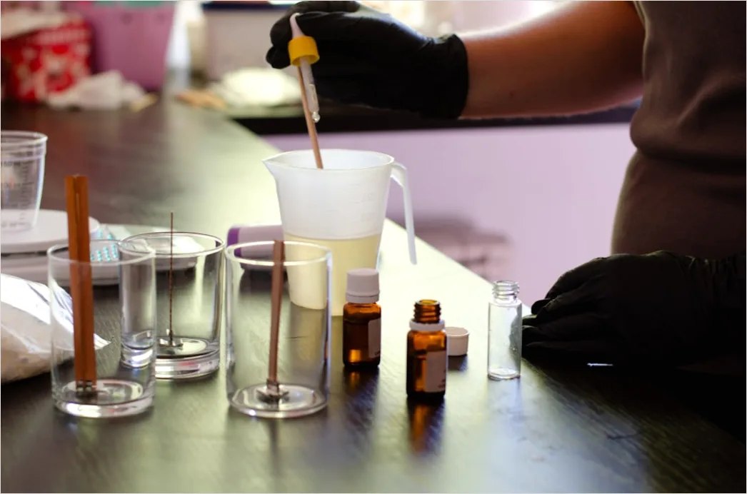 Detail Chemist Measuring Liquid With Graduated Cylinder Number 16