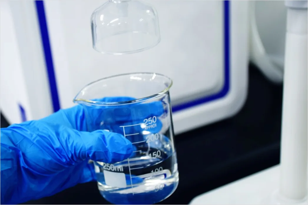 Detail Chemist Measuring Liquid With Graduated Cylinder Number 5