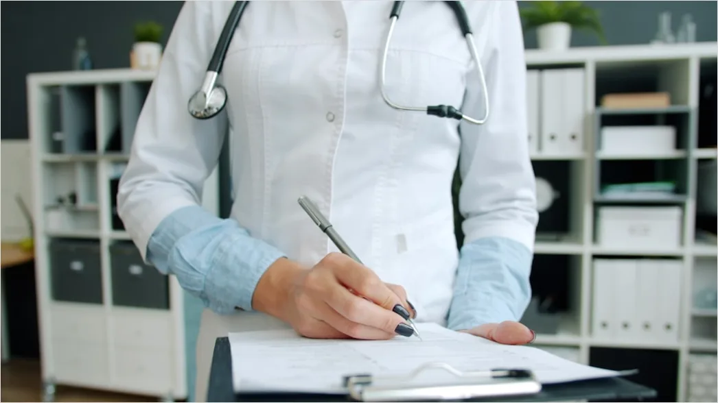 Detail Clinical Trial Paperwork And Medical Research Concept Number 6