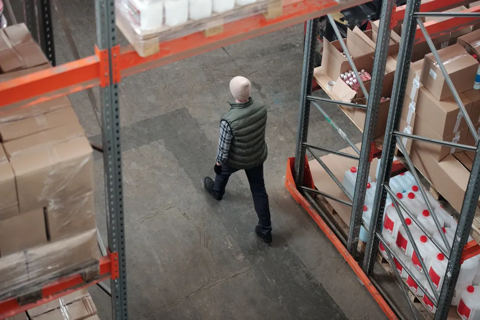 Detail Cold Storage Warehouse Worker In Freezer Suit Number 16