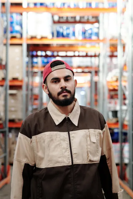 Detail Cold Storage Warehouse Worker In Freezer Suit Number 3