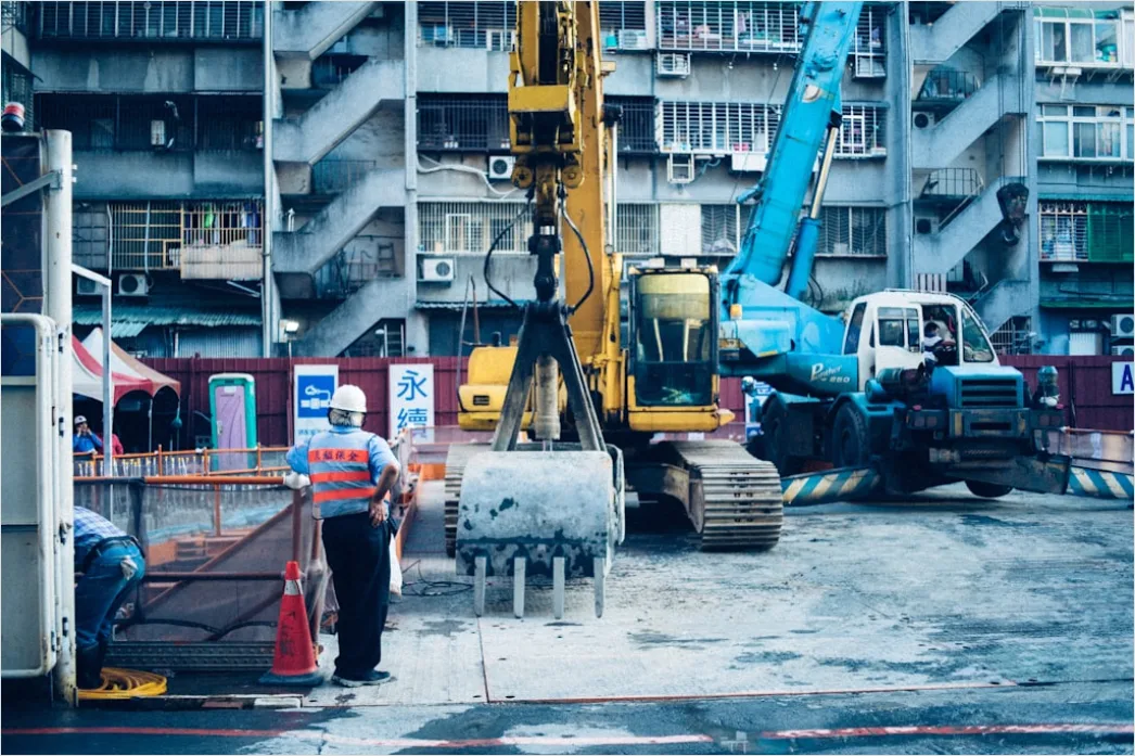 Detail Concrete Mixing Truck Pouring At Construction Site Number 20