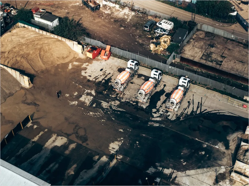 Detail Concrete Mixing Truck Pouring At Construction Site Number 7