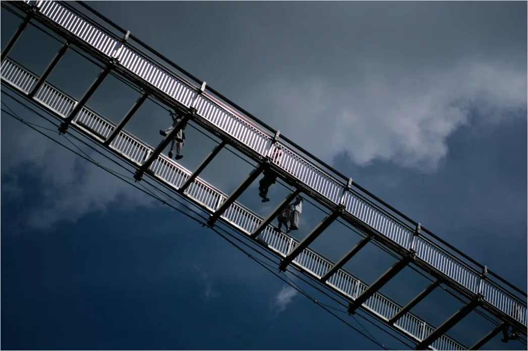 Detail Construction Worker Wearing Safety Harness At Height Number 11
