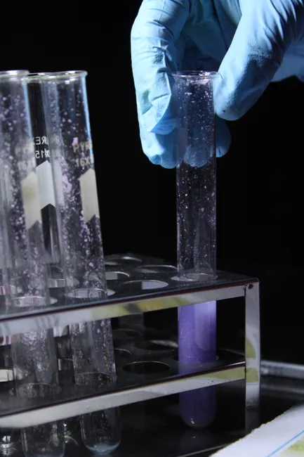 Detail Crystal Growth Experiment Laboratory Close Up Number 13