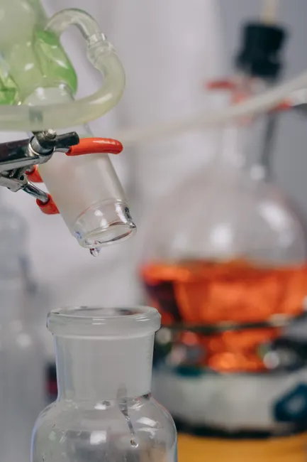 Detail Crystal Growth Experiment Laboratory Close Up Number 7