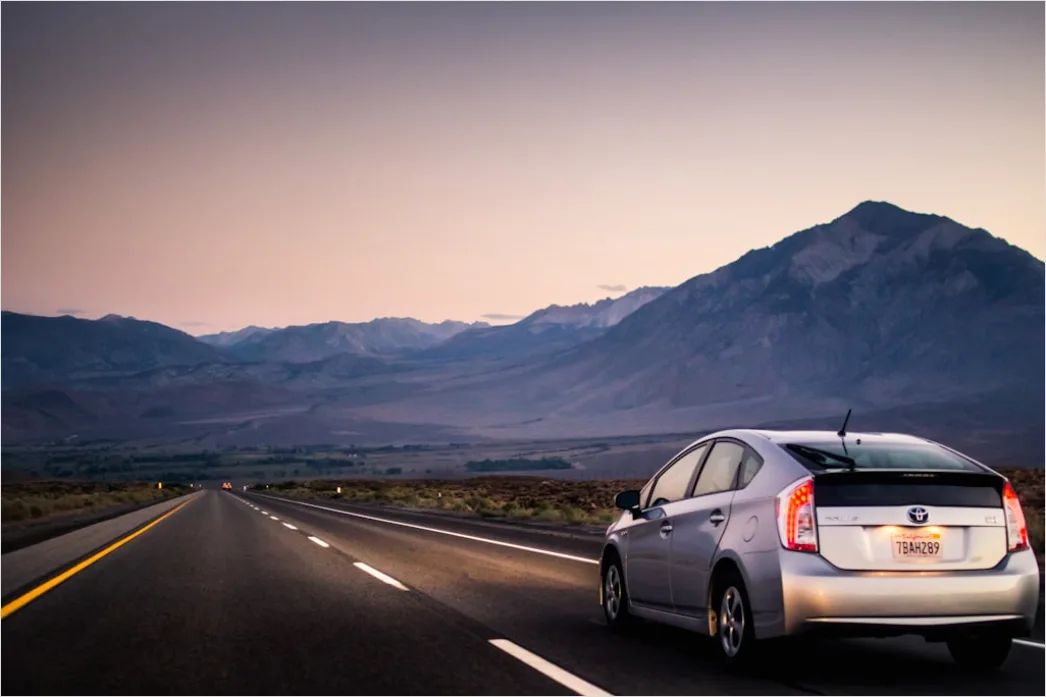 Electric Car Driving On Highway Sustainable Travel 6bdb