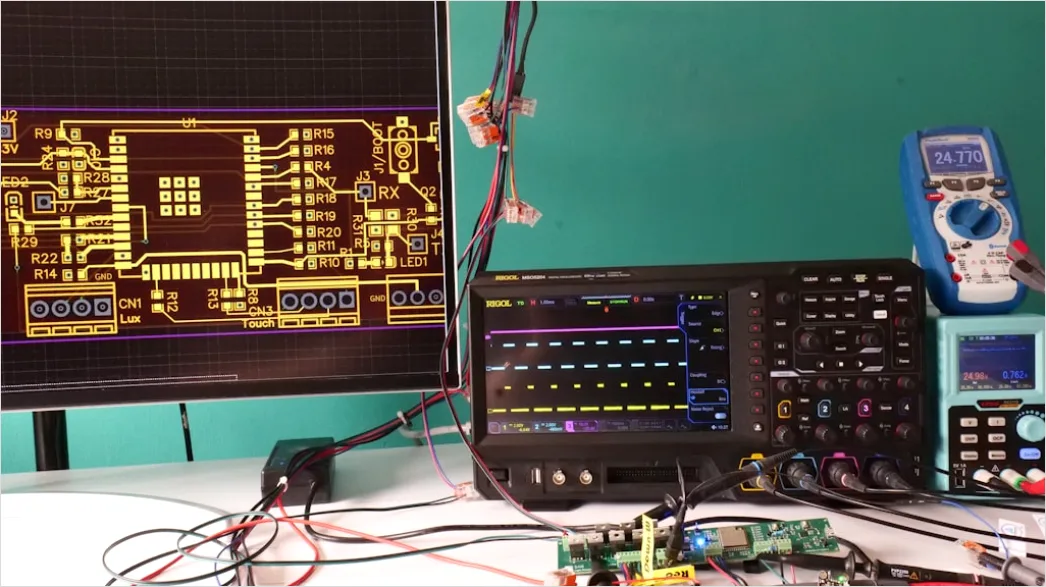 Detail Electronics Lab Circuit Testing Oscilloscope Close Up Number 6