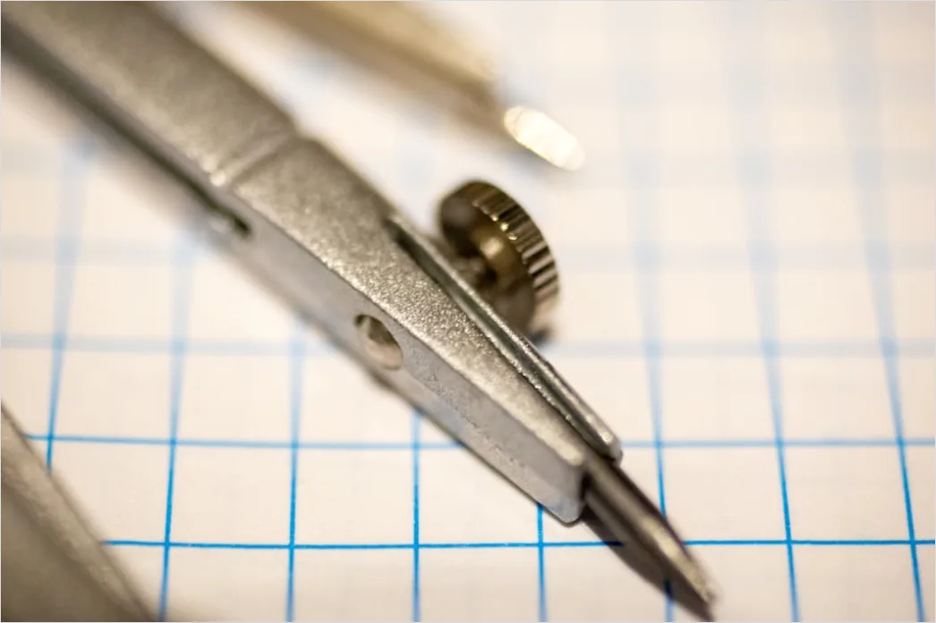 Detail Engineer Measuring Component With Caliper Close Up Number 18