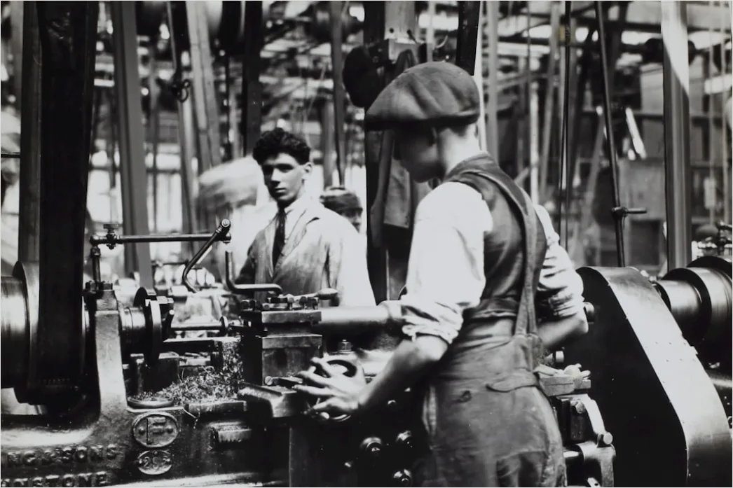 Detail Factory Floor Workers In Safety Gear Working Number 15