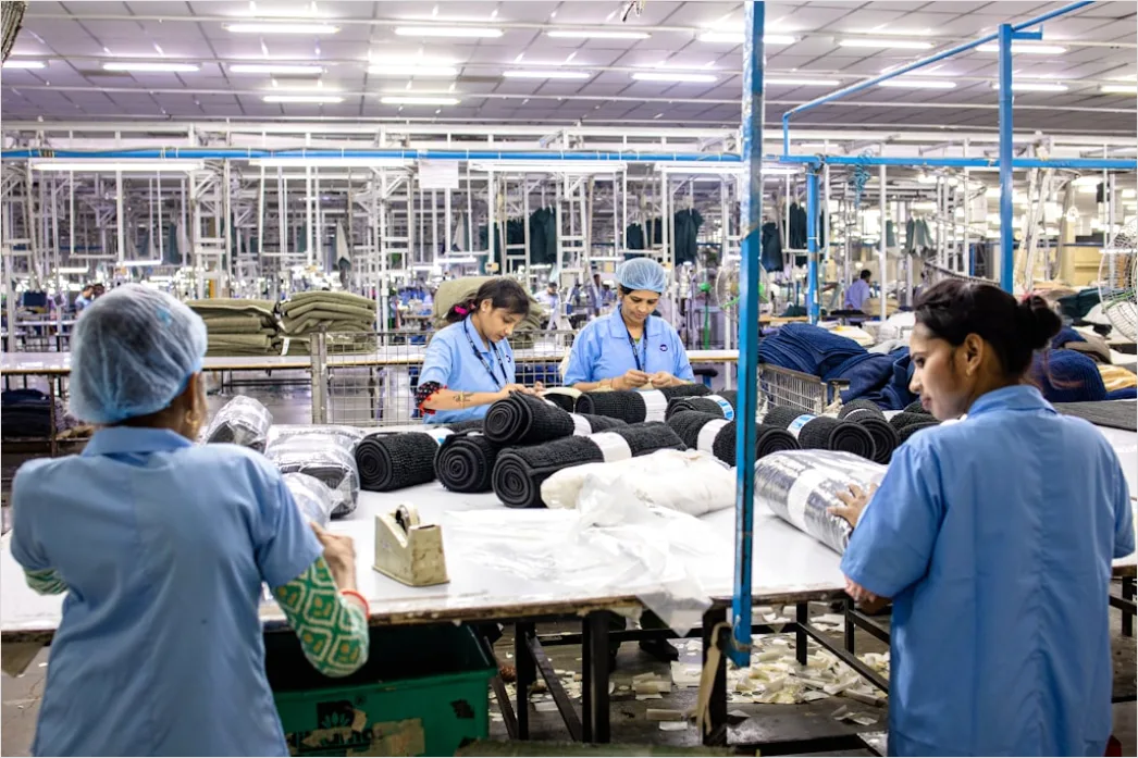 Detail Factory Floor Workers In Safety Gear Working Number 17