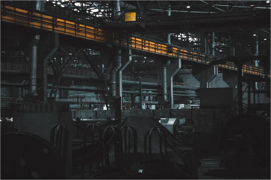 Detail Factory Shift Workers Operating Machinery At Night Number 11