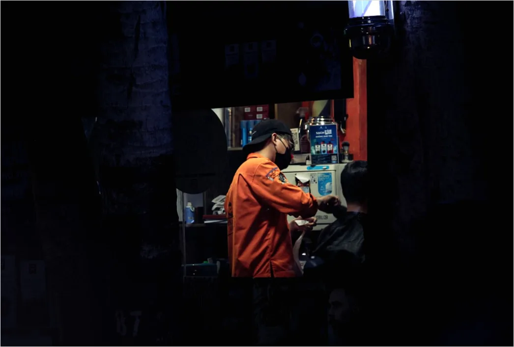 Detail Factory Shift Workers Operating Machinery At Night Number 13