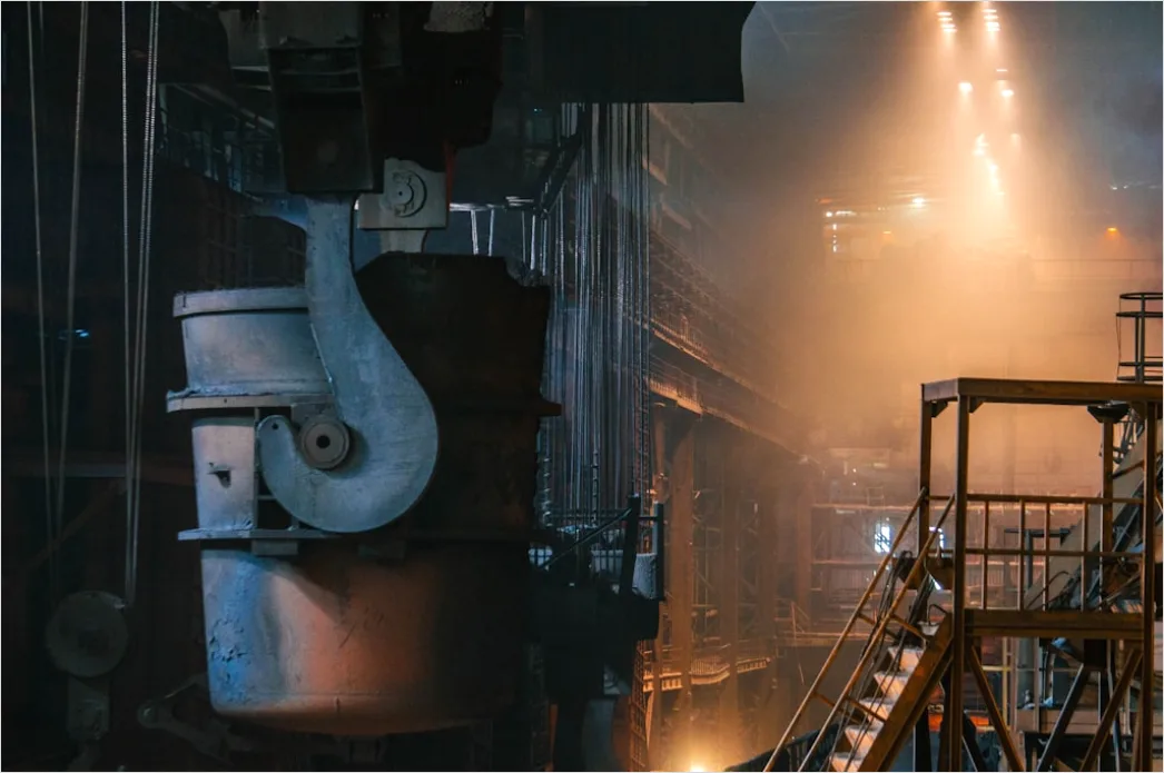 Detail Factory Shift Workers Operating Machinery At Night Number 16