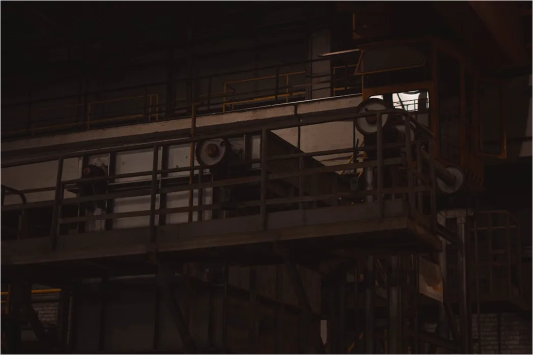 Detail Factory Shift Workers Operating Machinery At Night Number 5