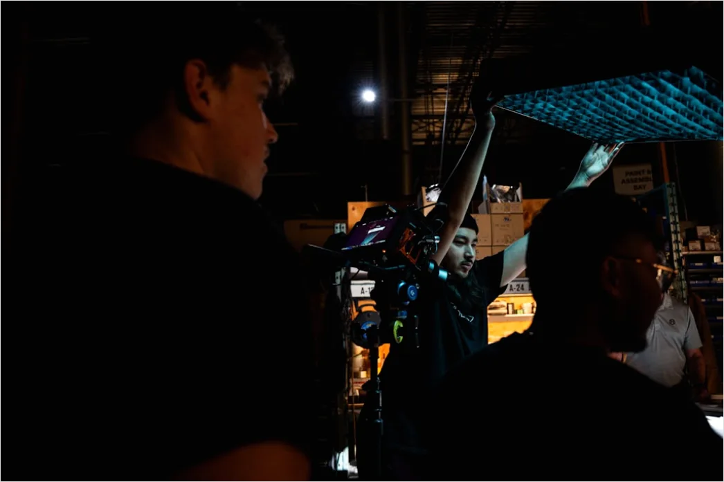 Detail Factory Shift Workers Operating Machinery At Night Number 9
