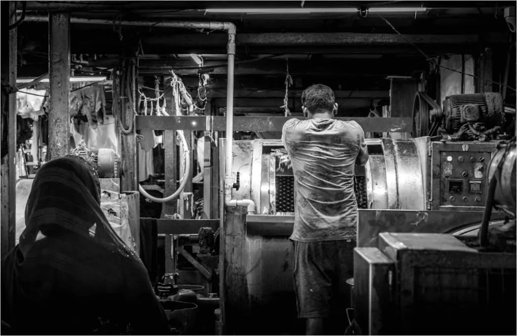 Detail Factory Shift Workers Operating Machinery At Night Number 10