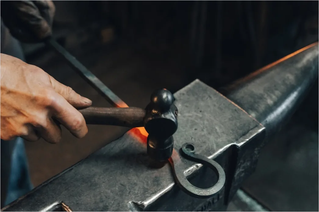 Detail Forge Hammer Press Heavy Metal Shaping Close Up Number 2