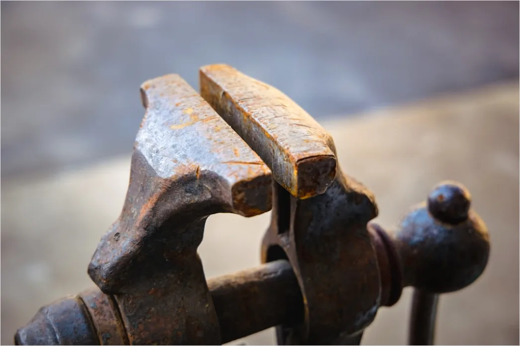 Detail Forge Hammer Press Heavy Metal Shaping Close Up Number 12