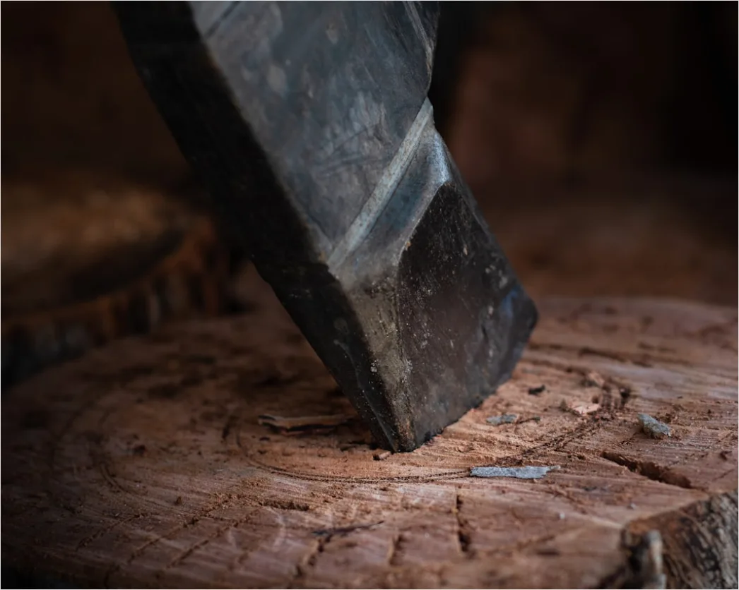 Detail Forge Hammer Press Heavy Metal Shaping Close Up Number 20