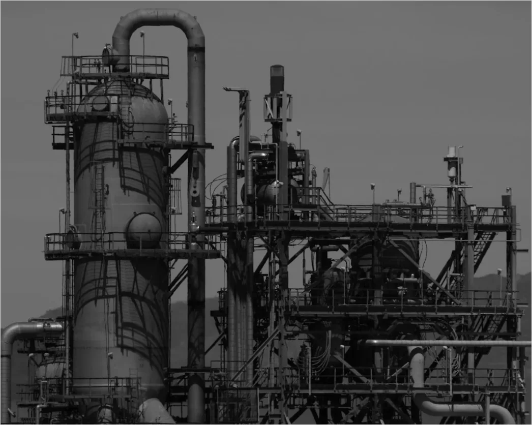 Gas Processing Plant Industrial Pipes And Valves C6ed