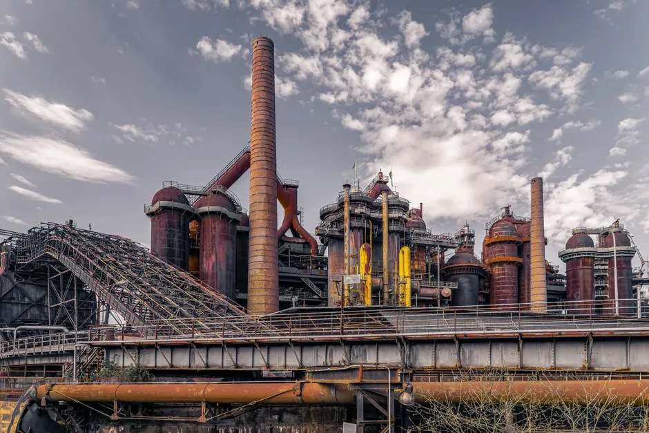 Heavy Industry Blast Furnace Exterior Aerial View 07ca
