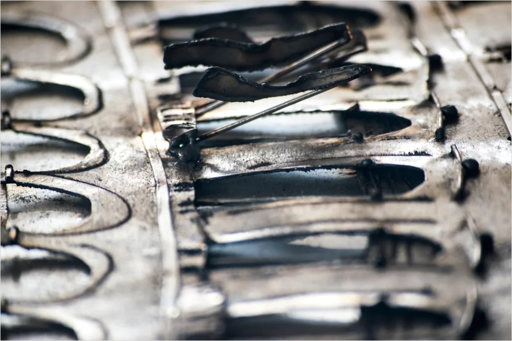 Detail Hydraulic Press Forming Metal Component Close Up Number 11