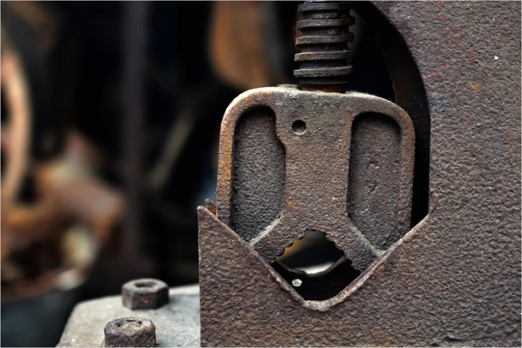 Detail Hydraulic Press Forming Metal Component Close Up Number 20