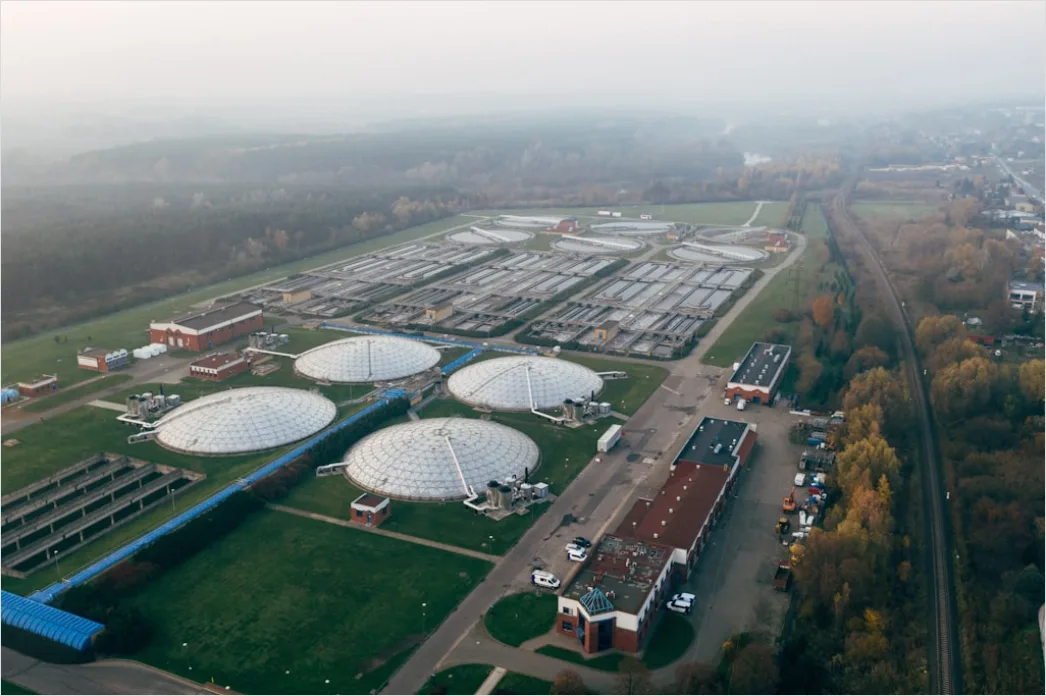 Detail Industrial Chemical Storage Tank Farm Aerial View Number 2