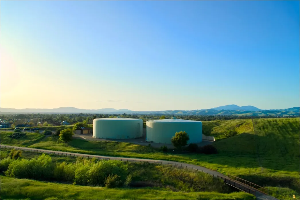 Detail Industrial Chemical Storage Tank Farm Aerial View Number 3