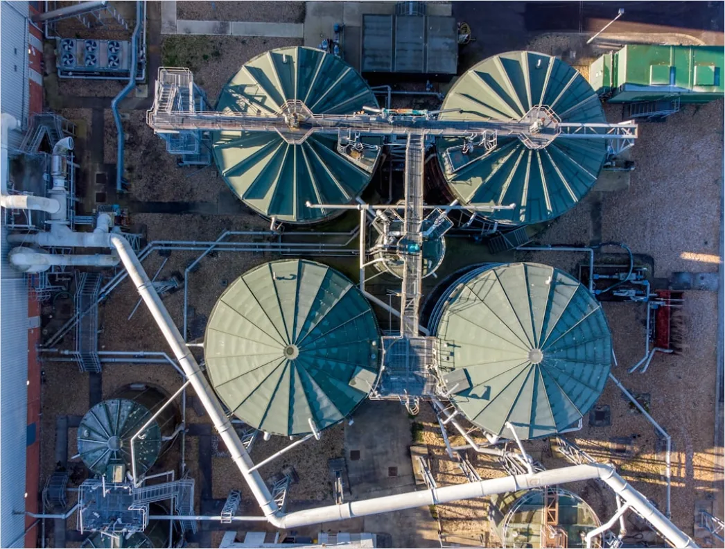 Detail Industrial Chemical Storage Tank Farm Aerial View Number 4
