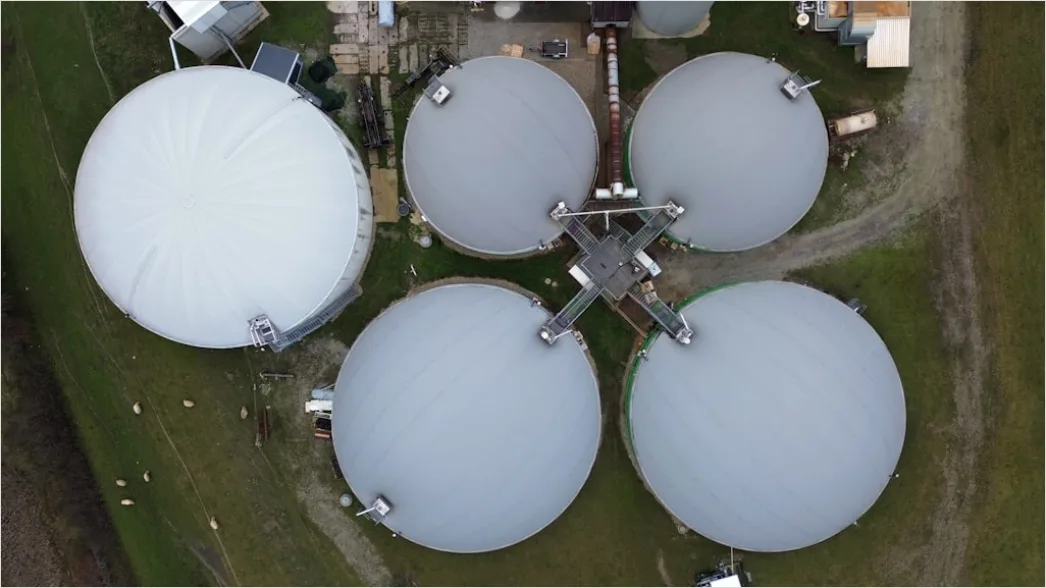 Detail Industrial Chemical Storage Tank Farm Aerial View Number 5