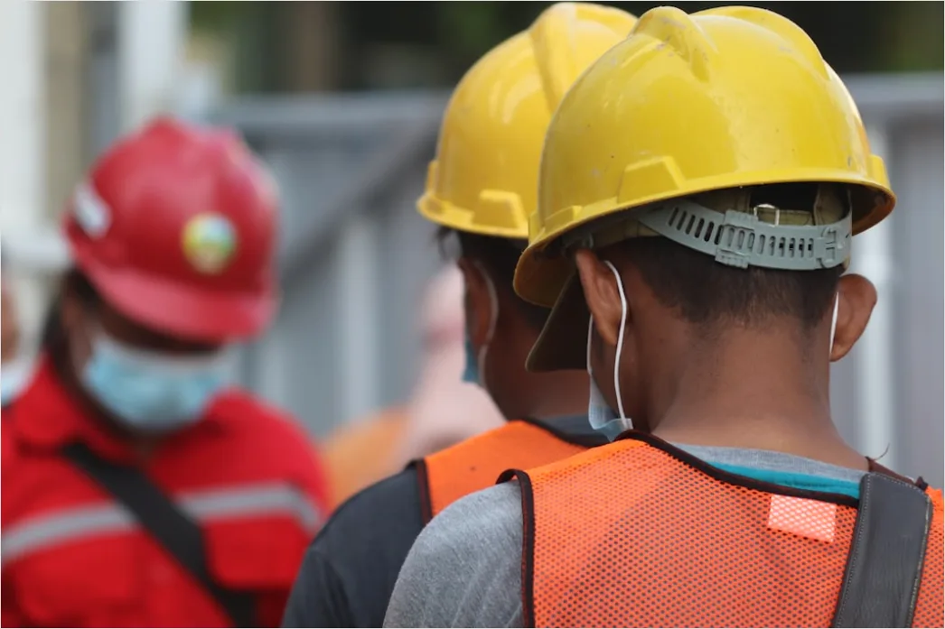 Industrial Safety Training Session Workers Listening