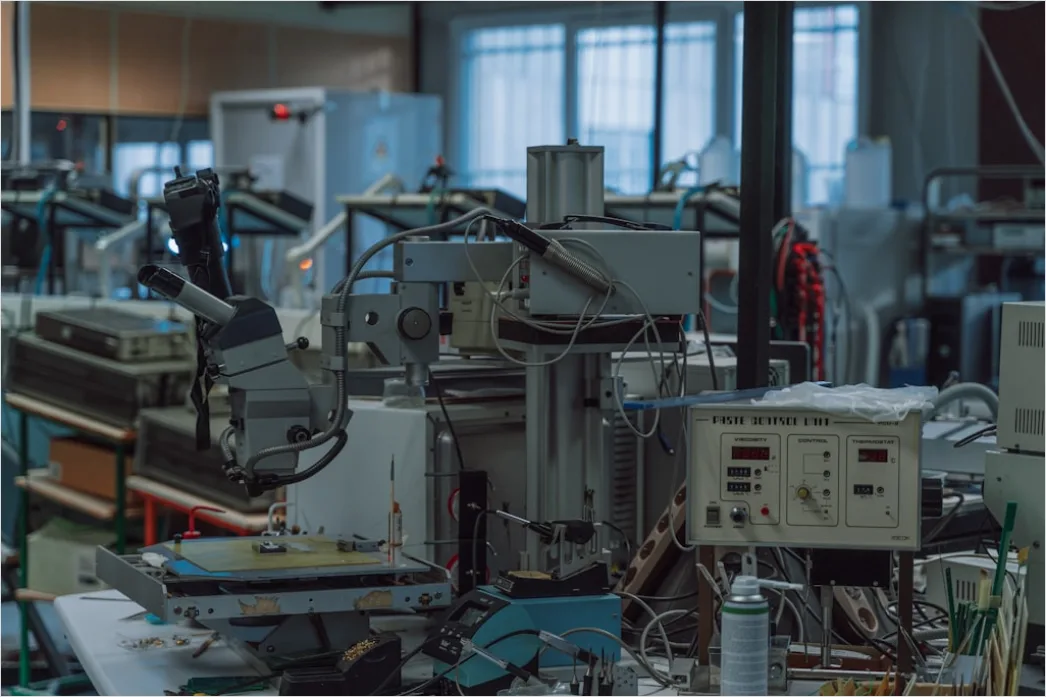 Detail Injection Molding Machine Production Floor Close Up Number 14