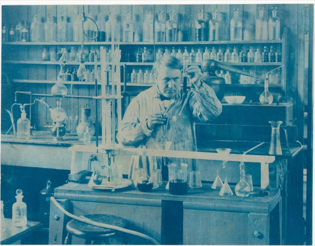 Detail Laboratory Technician Preparing Samples At Bench Number 2