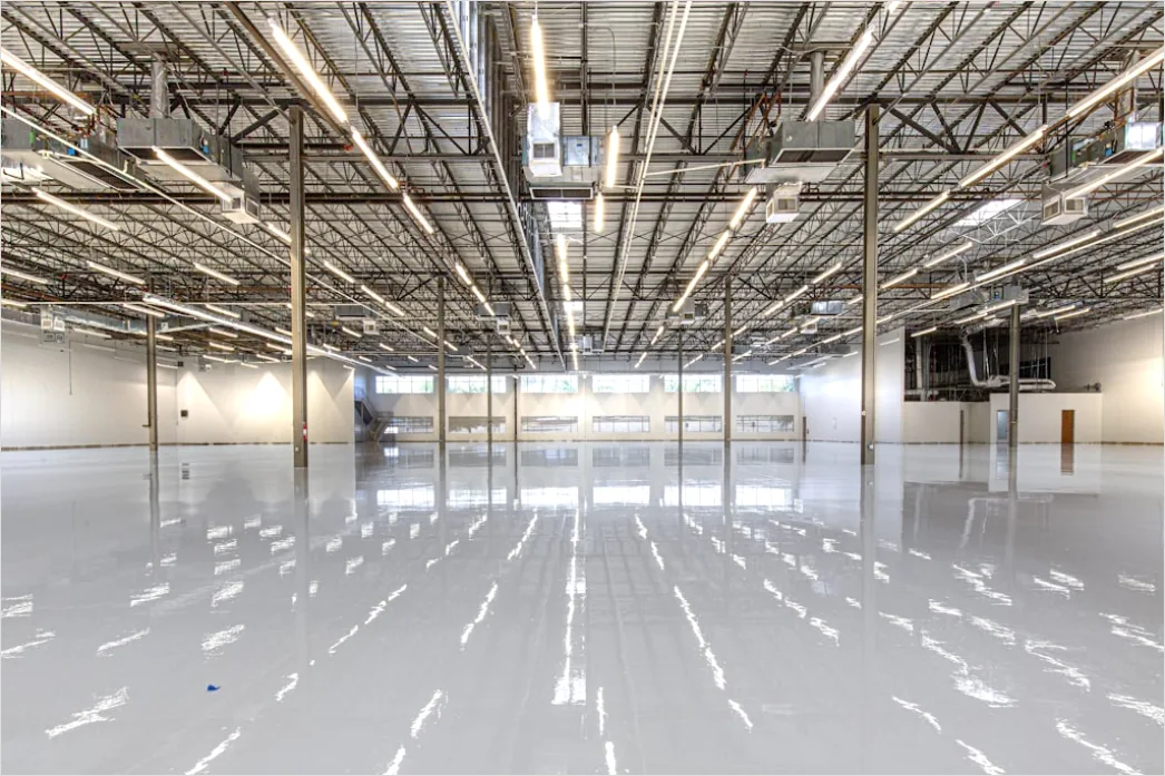 Detail Large Warehouse Interior With Organized Shelving Aisles Number 2
