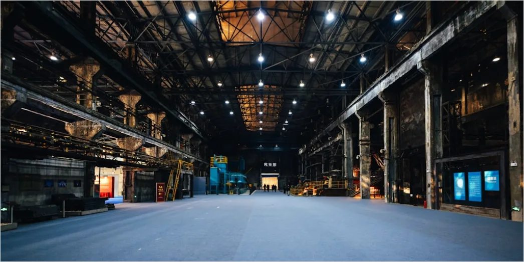 Detail Large Warehouse Interior With Organized Shelving Aisles Number 13