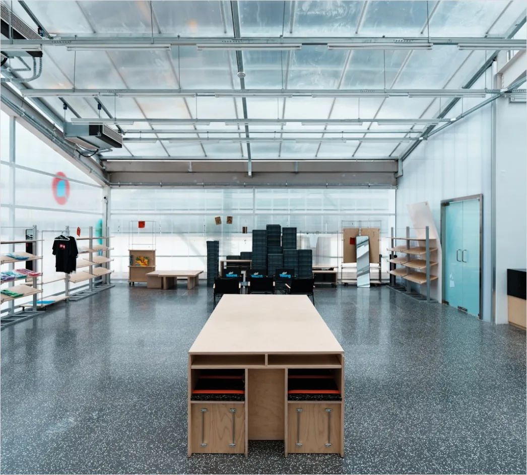 Detail Large Warehouse Interior With Organized Shelving Aisles Number 14