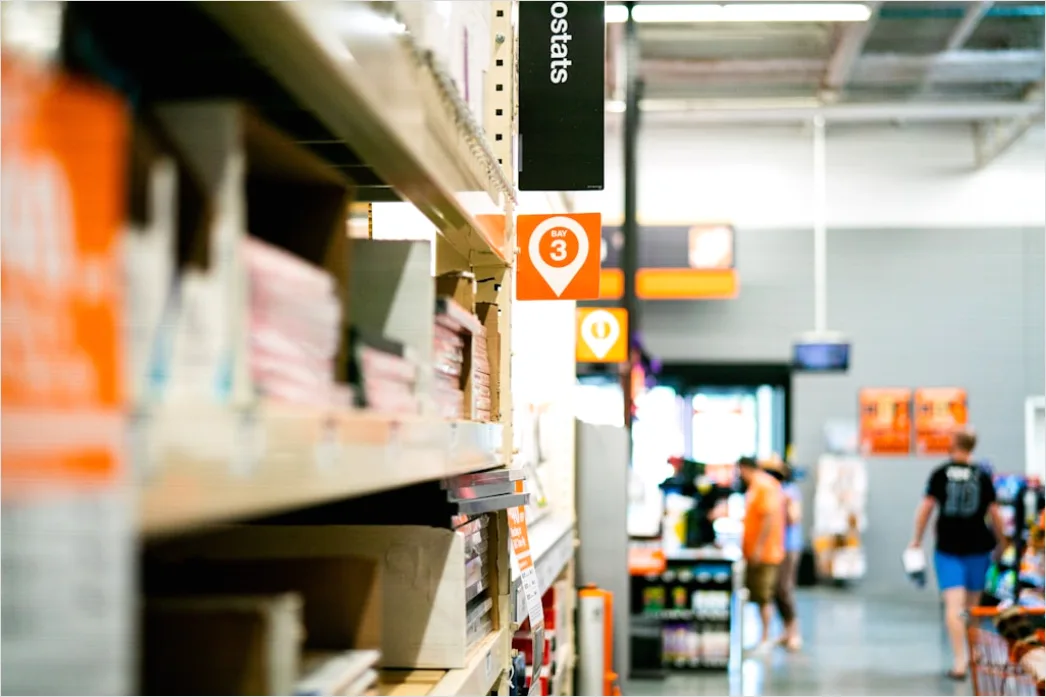 Detail Large Warehouse Interior With Organized Shelving Aisles Number 16