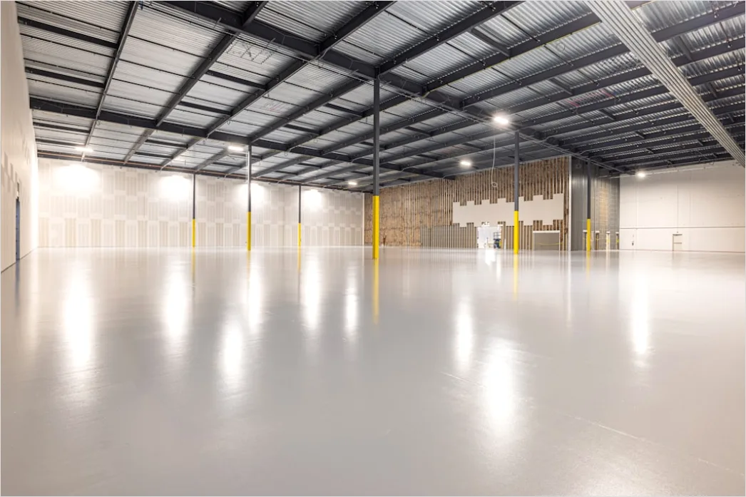 Detail Large Warehouse Interior With Organized Shelving Aisles Number 5
