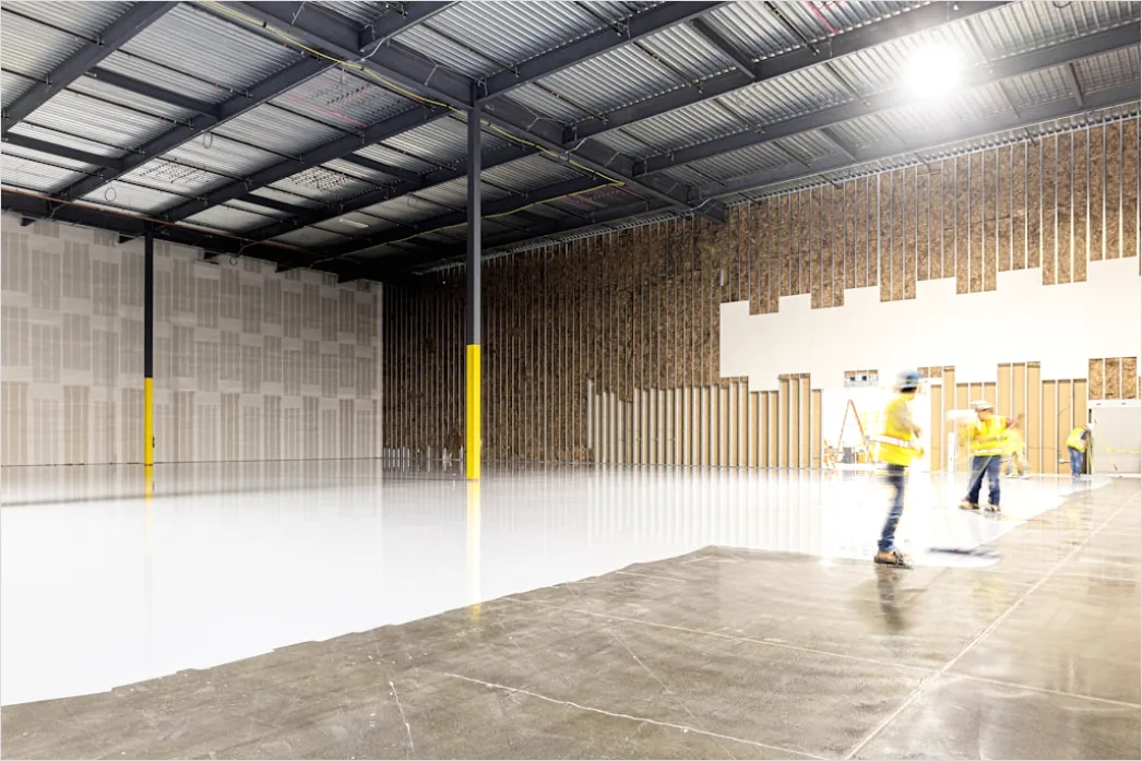 Detail Large Warehouse Interior With Organized Shelving Aisles Number 9