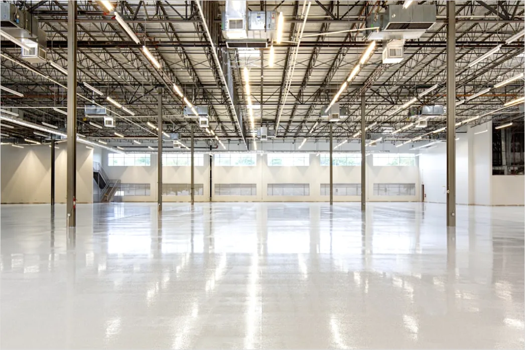 Detail Large Warehouse Interior With Organized Shelving Aisles Number 10