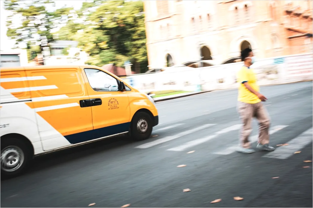 Detail Last Mile Delivery Driver Sorting Packages Van Number 19