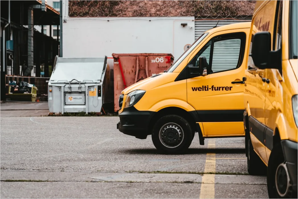 Detail Last Mile Delivery Driver Sorting Packages Van Number 20