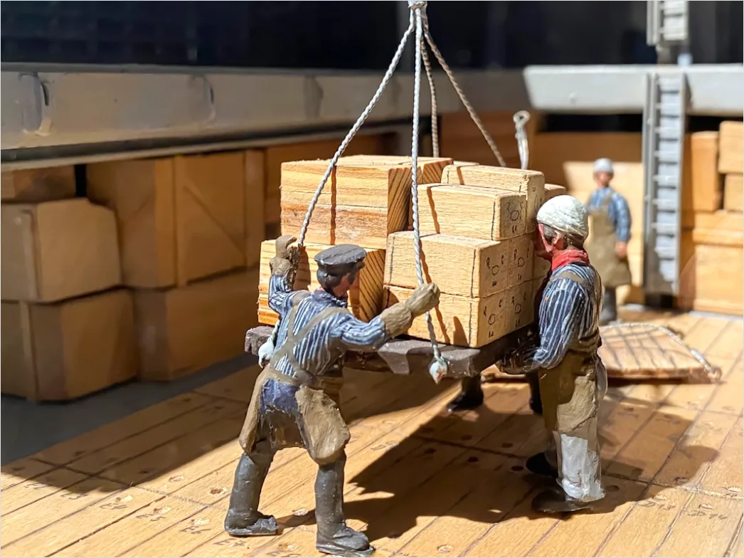 Detail Logistics Worker Loading Truck At Dock Number 2
