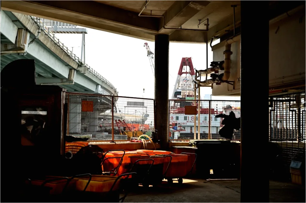 Detail Logistics Worker Loading Truck At Dock Number 7