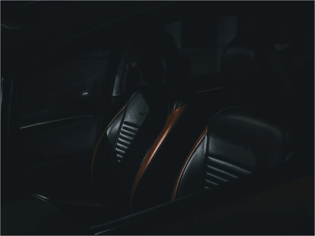 Detail Luxury Car Interior Leather Seats Dashboard Close Up Number 15