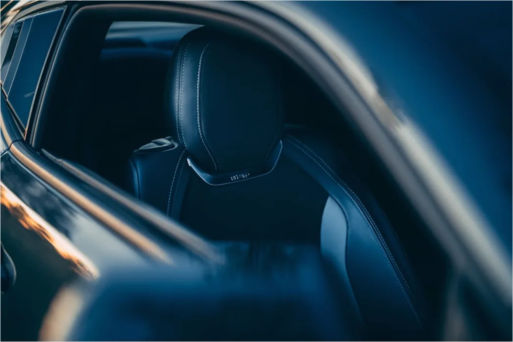 Detail Luxury Car Interior Leather Seats Dashboard Close Up Number 20