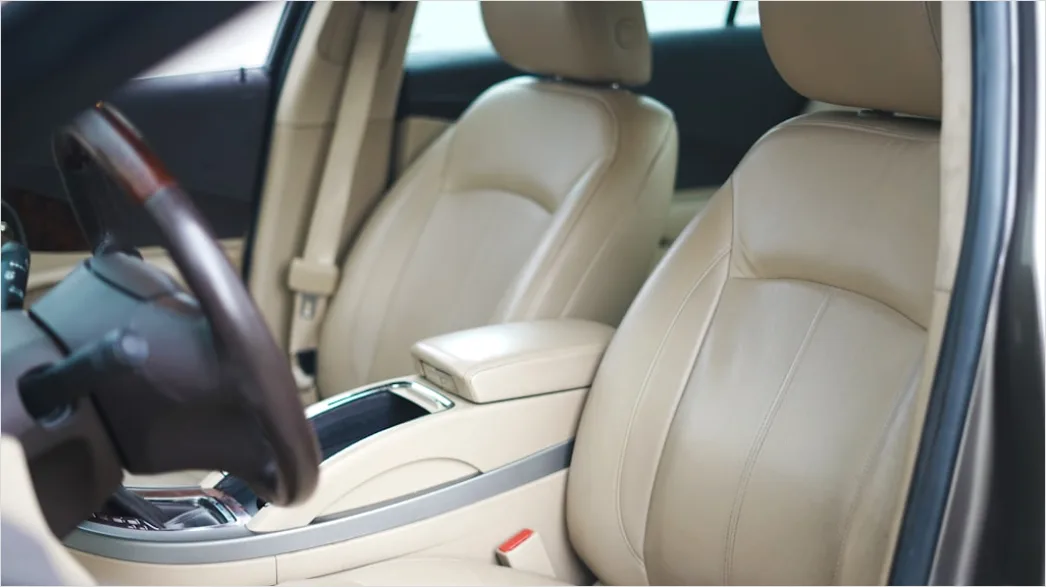 Detail Luxury Car Interior Leather Seats Dashboard Close Up Number 8