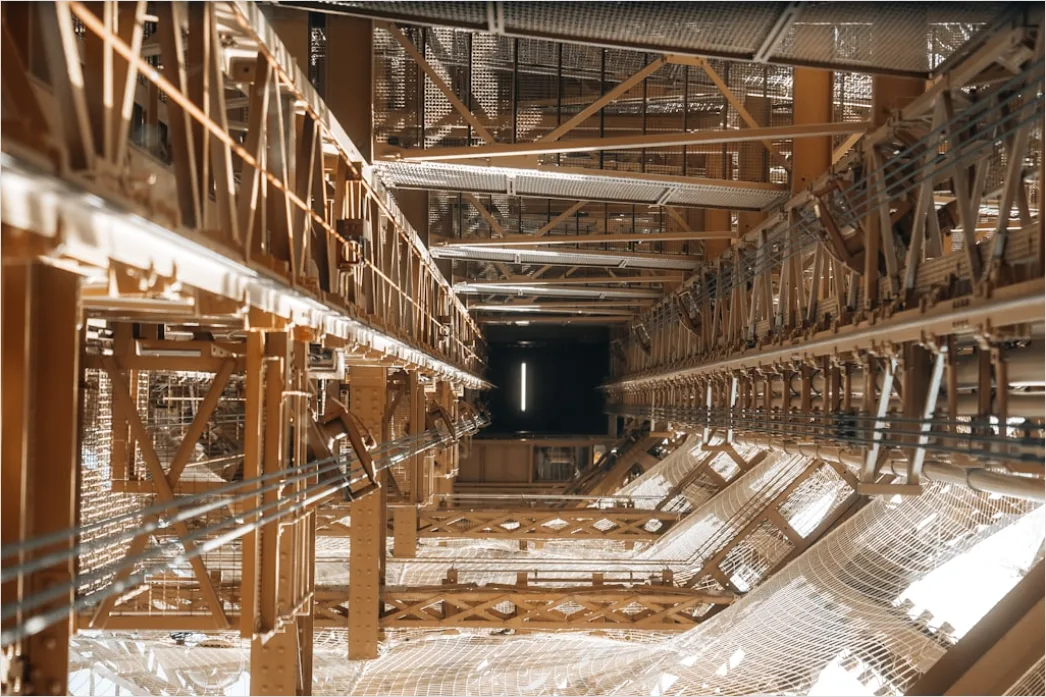 Detail Manufacturing Plant Interior Wide Angle Overhead View Number 17